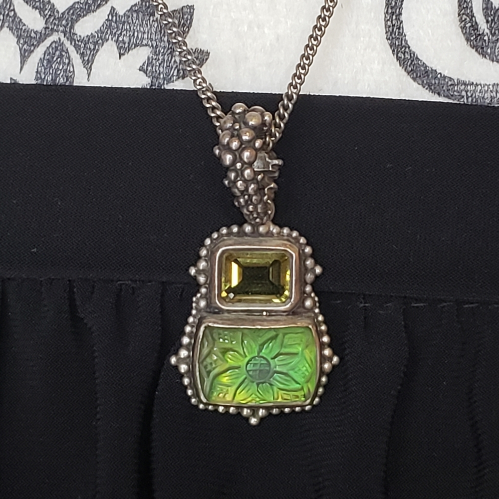Citrine and Peridot Necklace by Stephen Dweck